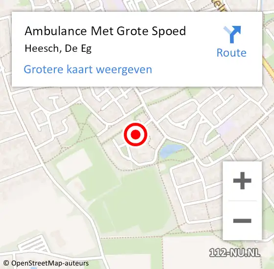 Locatie op kaart van de 112 melding: Ambulance Met Grote Spoed Naar Heesch, De Eg op 21 juni 2018 21:20