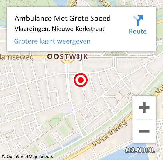 Locatie op kaart van de 112 melding: Ambulance Met Grote Spoed Naar Vlaardingen, Nieuwe Kerkstraat op 22 juni 2018 07:01