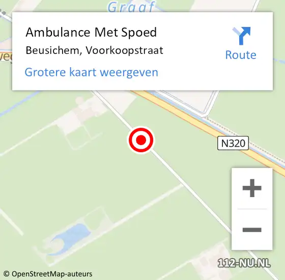 Locatie op kaart van de 112 melding: Ambulance Met Spoed Naar Beusichem, Voorkoopstraat op 22 juni 2018 07:21