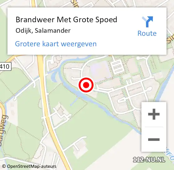 Locatie op kaart van de 112 melding: Brandweer Met Grote Spoed Naar Odijk, Salamander op 22 juni 2018 15:04