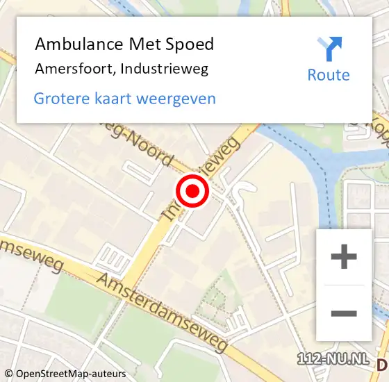 Locatie op kaart van de 112 melding: Ambulance Met Spoed Naar Amersfoort, Industrieweg op 23 juni 2018 06:36