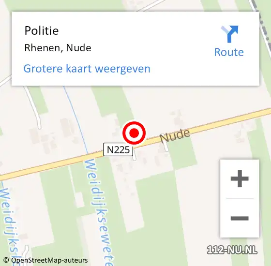 Locatie op kaart van de 112 melding: Politie Rhenen, Nude op 23 juni 2018 09:37