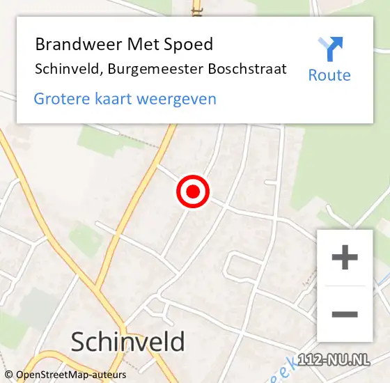 Locatie op kaart van de 112 melding: Brandweer Met Spoed Naar Schinveld, Burgemeester Boschstraat op 23 juni 2018 13:44