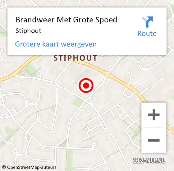 Locatie op kaart van de 112 melding: Brandweer Met Grote Spoed Naar Stiphout op 23 juni 2018 14:37