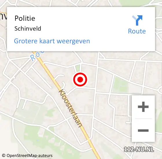 Locatie op kaart van de 112 melding: Politie Schinveld op 23 juni 2018 17:42