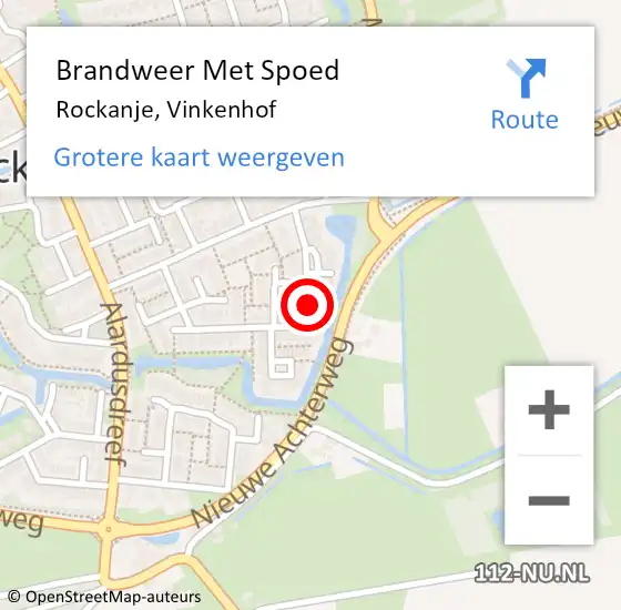 Locatie op kaart van de 112 melding: Brandweer Met Spoed Naar Rockanje, Vinkenhof op 23 juni 2018 19:03