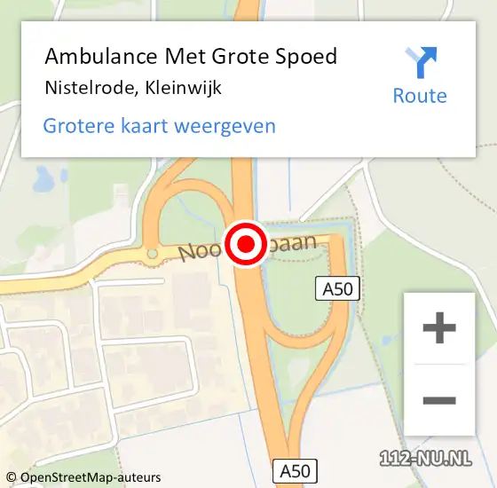 Locatie op kaart van de 112 melding: Ambulance Met Grote Spoed Naar Nistelrode, Kleinwijk op 23 juni 2018 19:42