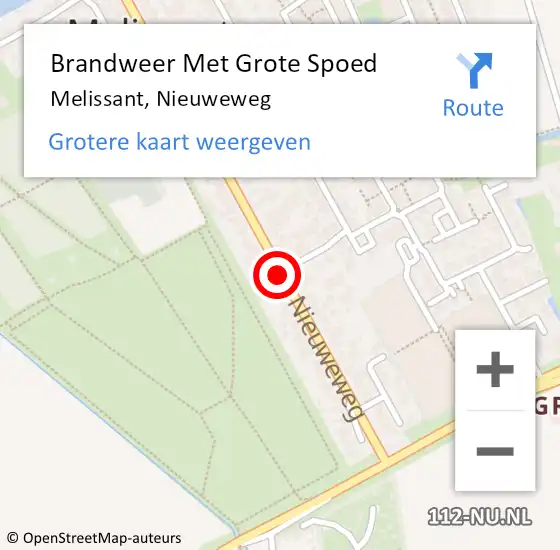 Locatie op kaart van de 112 melding: Brandweer Met Grote Spoed Naar Melissant, Nieuweweg op 23 juni 2018 21:49