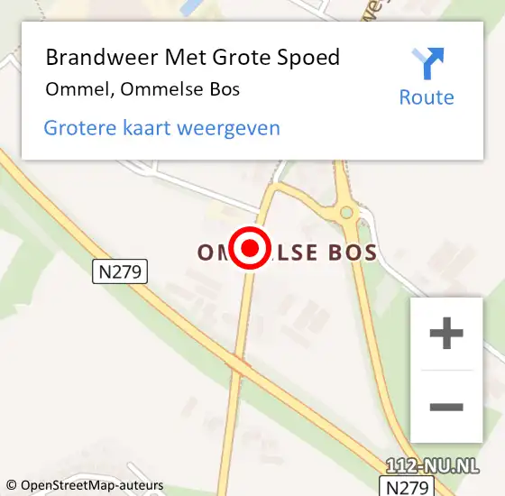 Locatie op kaart van de 112 melding: Brandweer Met Grote Spoed Naar Ommel, Ommelse Bos op 23 juni 2018 22:28