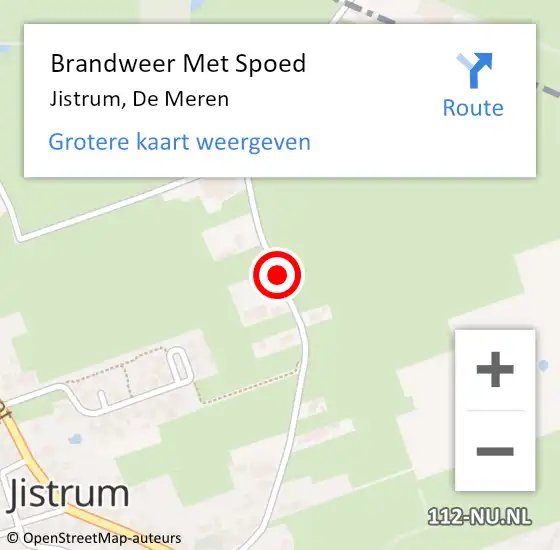 Locatie op kaart van de 112 melding: Brandweer Met Spoed Naar Jistrum, De Meren op 24 juni 2018 03:49