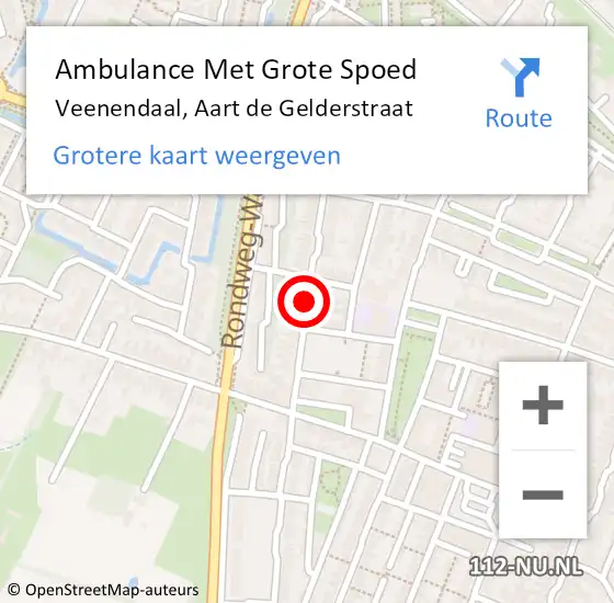 Locatie op kaart van de 112 melding: Ambulance Met Grote Spoed Naar Veenendaal, Aart de Gelderstraat op 24 juni 2018 04:30