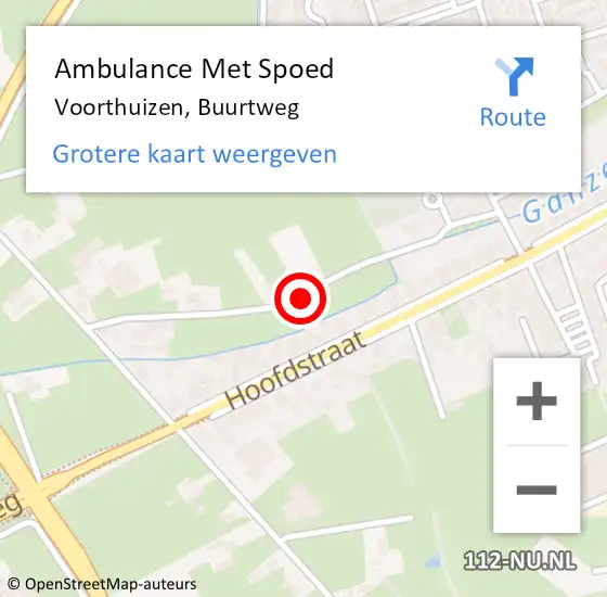 Locatie op kaart van de 112 melding: Ambulance Met Spoed Naar Voorthuizen, Buurtweg op 24 juni 2018 17:40