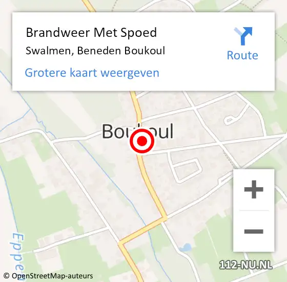 Locatie op kaart van de 112 melding: Brandweer Met Spoed Naar Swalmen, Beneden Boukoul op 24 juni 2018 18:16