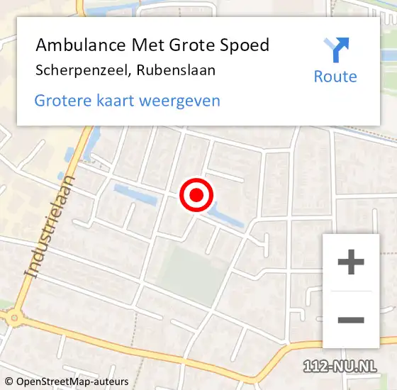 Locatie op kaart van de 112 melding: Ambulance Met Grote Spoed Naar Scherpenzeel, Rubenslaan op 24 juni 2018 20:35