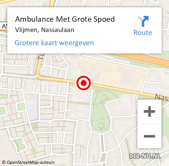 Locatie op kaart van de 112 melding: Ambulance Met Grote Spoed Naar Vlijmen, Nassaulaan op 25 juni 2018 00:01