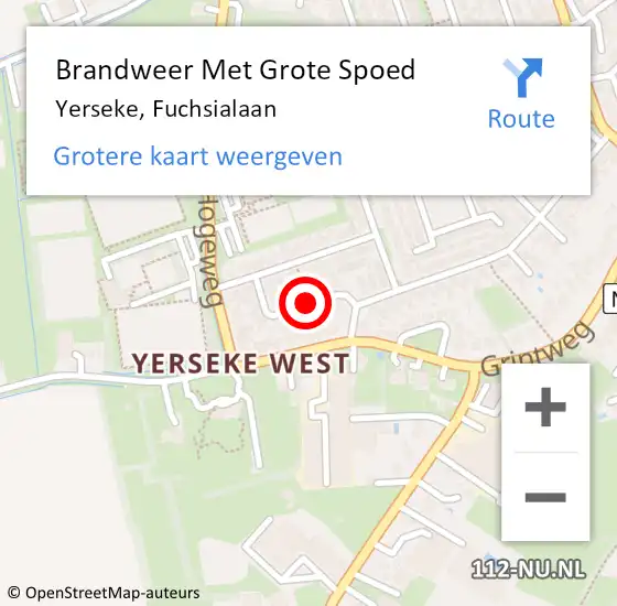 Locatie op kaart van de 112 melding: Brandweer Met Grote Spoed Naar Yerseke, Fuchsialaan op 25 juni 2018 05:57