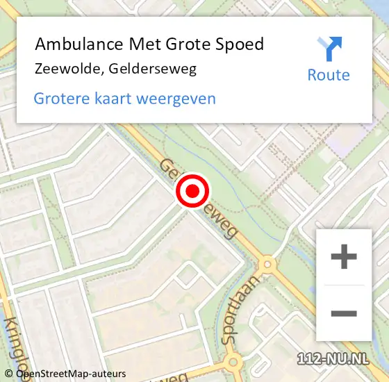 Locatie op kaart van de 112 melding: Ambulance Met Grote Spoed Naar Zeewolde, Gelderseweg op 25 juni 2018 11:55