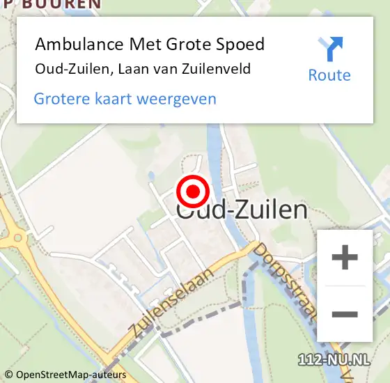 Locatie op kaart van de 112 melding: Ambulance Met Grote Spoed Naar Oud-Zuilen, Laan van Zuilenveld op 28 februari 2014 17:45