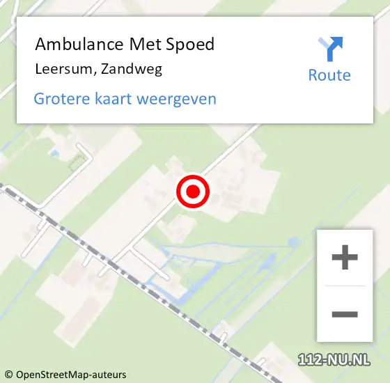Locatie op kaart van de 112 melding: Ambulance Met Spoed Naar Leersum, Zandweg op 25 juni 2018 13:15