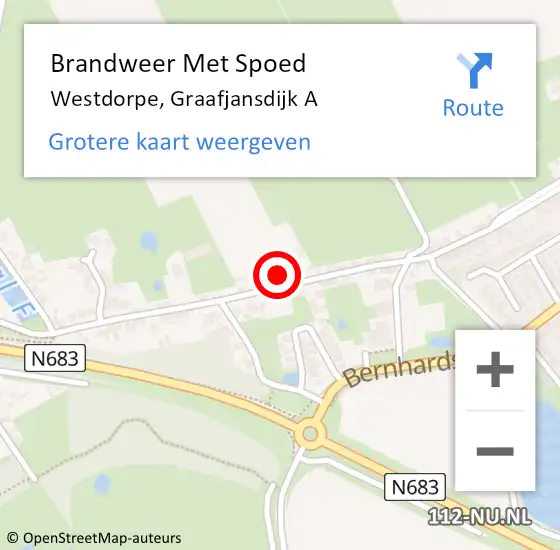 Locatie op kaart van de 112 melding: Brandweer Met Spoed Naar Westdorpe, Graafjansdijk A op 25 juni 2018 14:29