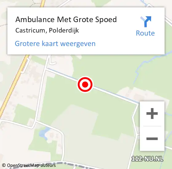 Locatie op kaart van de 112 melding: Ambulance Met Grote Spoed Naar Castricum, Polderdijk op 25 juni 2018 20:14