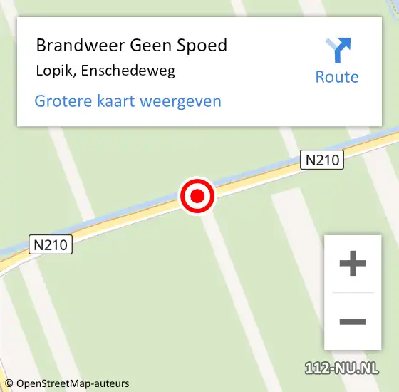 Locatie op kaart van de 112 melding: Brandweer Geen Spoed Naar Lopik, Enschedeweg op 25 juni 2018 21:28