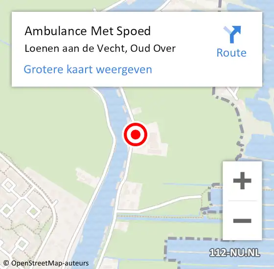 Locatie op kaart van de 112 melding: Ambulance Met Spoed Naar Loenen aan de Vecht, Oud Over op 26 juni 2018 10:41