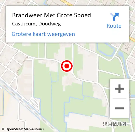 Locatie op kaart van de 112 melding: Brandweer Met Grote Spoed Naar Castricum, Doodweg op 26 juni 2018 10:59