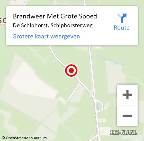 Locatie op kaart van de 112 melding: Brandweer Met Grote Spoed Naar De Schiphorst, Schiphorsterweg op 26 juni 2018 16:15