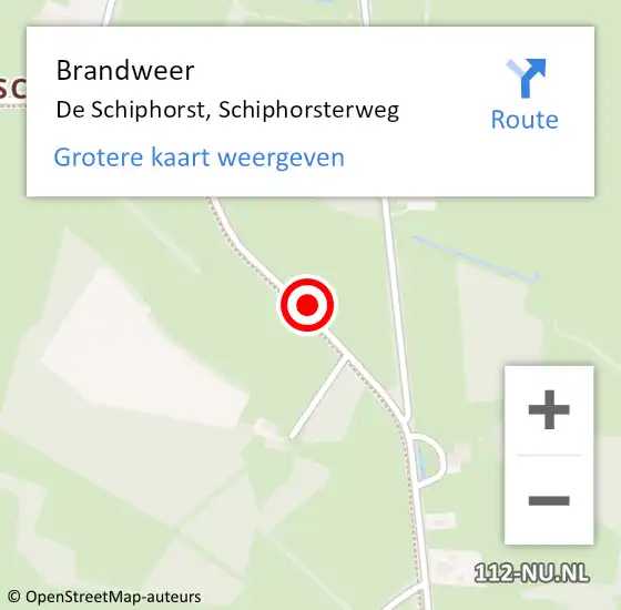 Locatie op kaart van de 112 melding: Brandweer De Schiphorst, Schiphorsterweg op 26 juni 2018 16:18