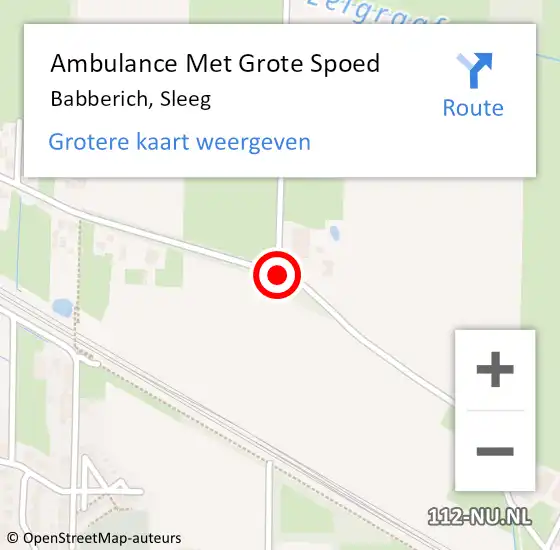 Locatie op kaart van de 112 melding: Ambulance Met Grote Spoed Naar Babberich, Sleeg op 27 juni 2018 10:21