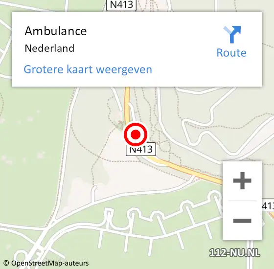 Locatie op kaart van de 112 melding: Ambulance Nederland op 27 juni 2018 10:28