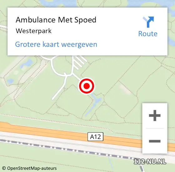 Locatie op kaart van de 112 melding: Ambulance Met Spoed Naar Westerpark op 27 juni 2018 22:06