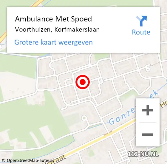 Locatie op kaart van de 112 melding: Ambulance Met Spoed Naar Voorthuizen, Korfmakerslaan op 28 juni 2018 11:12