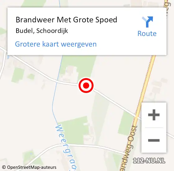 Locatie op kaart van de 112 melding: Brandweer Met Grote Spoed Naar Budel, Schoordijk op 28 juni 2018 12:33