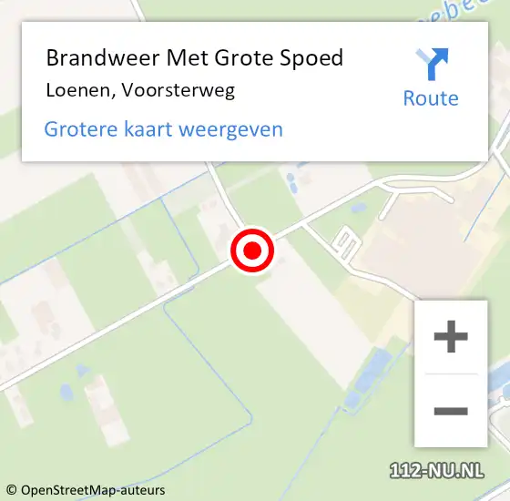 Locatie op kaart van de 112 melding: Brandweer Met Grote Spoed Naar Loenen, Voorsterweg op 28 juni 2018 14:00