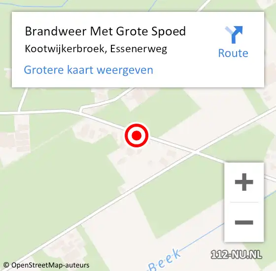 Locatie op kaart van de 112 melding: Brandweer Met Grote Spoed Naar Kootwijkerbroek, Essenerweg op 28 juni 2018 17:43