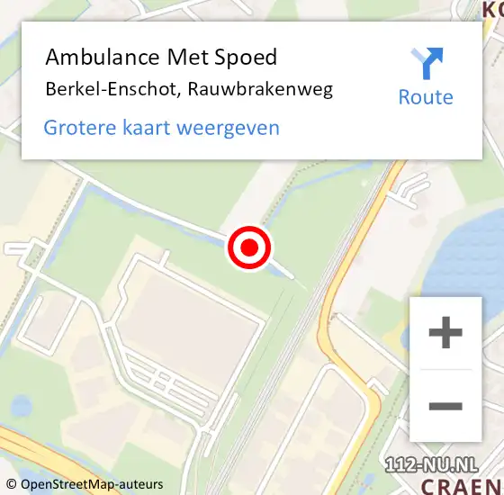 Locatie op kaart van de 112 melding: Ambulance Met Spoed Naar Berkel-Enschot, Rauwbrakenweg op 29 juni 2018 01:43