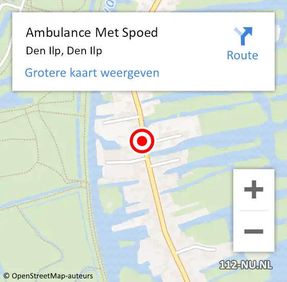 Locatie op kaart van de 112 melding: Ambulance Met Spoed Naar Den Ilp, Den Ilp op 29 juni 2018 07:17