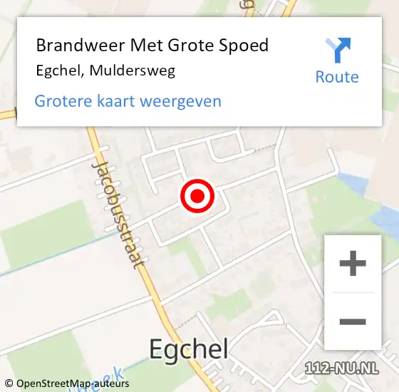 Locatie op kaart van de 112 melding: Brandweer Met Grote Spoed Naar Egchel, Muldersweg op 29 juni 2018 10:13