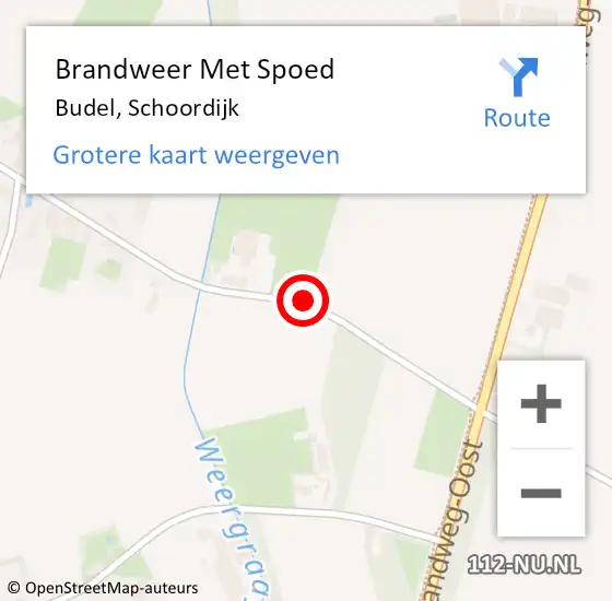 Locatie op kaart van de 112 melding: Brandweer Met Spoed Naar Budel, Schoordijk op 29 juni 2018 11:26