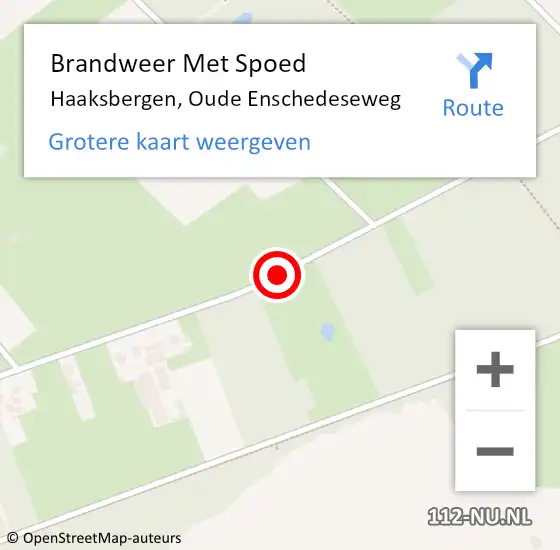 Locatie op kaart van de 112 melding: Brandweer Met Spoed Naar Haaksbergen, Oude Enschedeseweg op 29 juni 2018 14:18