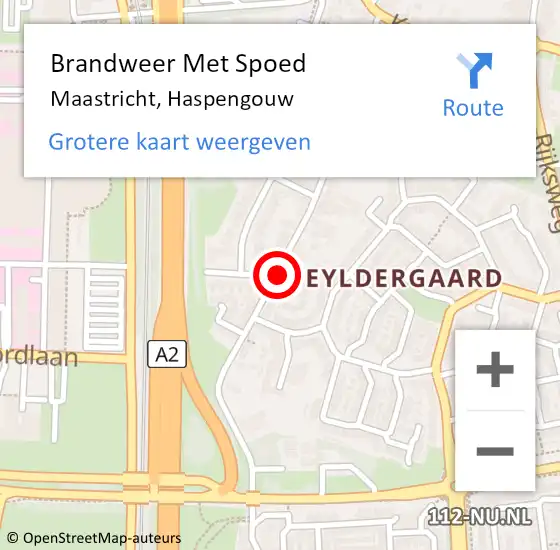 Locatie op kaart van de 112 melding: Brandweer Met Spoed Naar Maastricht, Haspengouw op 29 juni 2018 14:43