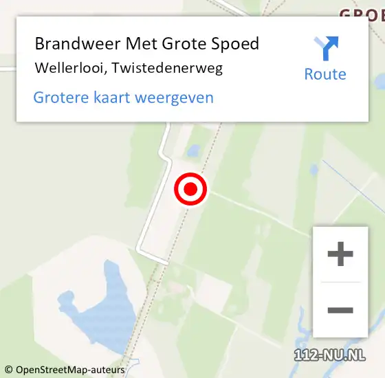 Locatie op kaart van de 112 melding: Brandweer Met Grote Spoed Naar Wellerlooi, Twistedenerweg op 29 juni 2018 14:47