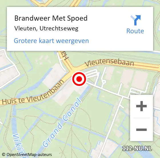 Locatie op kaart van de 112 melding: Brandweer Met Spoed Naar Vleuten, Utrechtseweg op 29 juni 2018 14:54