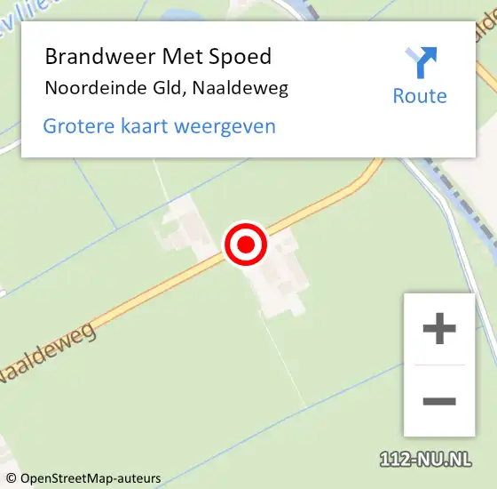 Locatie op kaart van de 112 melding: Brandweer Met Spoed Naar Noordeinde Gld, Naaldeweg op 29 juni 2018 15:01