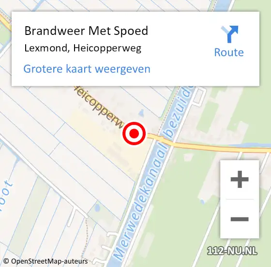 Locatie op kaart van de 112 melding: Brandweer Met Spoed Naar Lexmond, Heicopperweg op 29 juni 2018 16:26