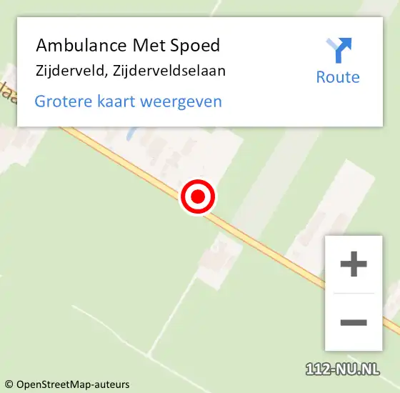 Locatie op kaart van de 112 melding: Ambulance Met Spoed Naar Zijderveld, Zijderveldselaan op 29 juni 2018 19:05