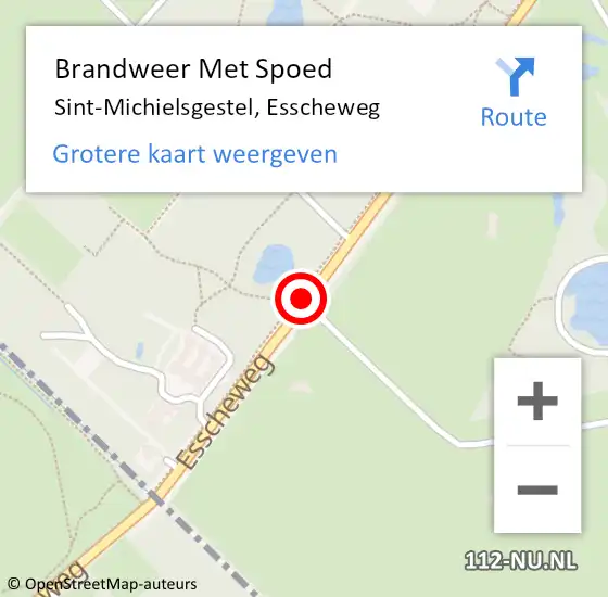 Locatie op kaart van de 112 melding: Brandweer Met Spoed Naar Sint-Michielsgestel, Esscheweg op 29 juni 2018 19:06