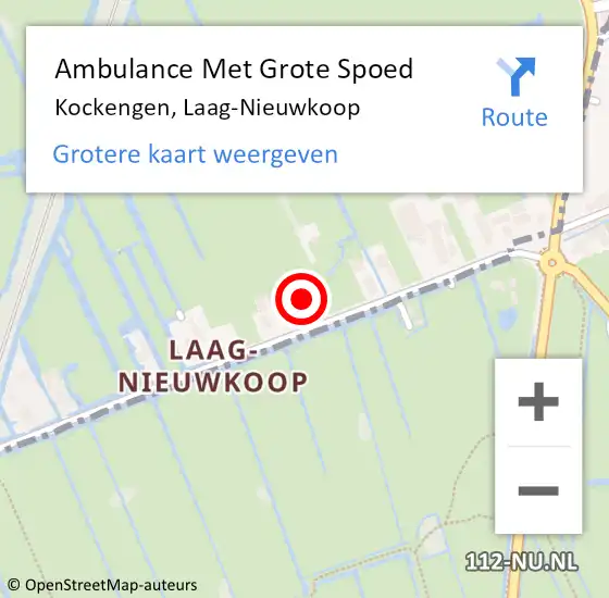 Locatie op kaart van de 112 melding: Ambulance Met Grote Spoed Naar Kockengen, Laag-Nieuwkoop op 29 juni 2018 20:46